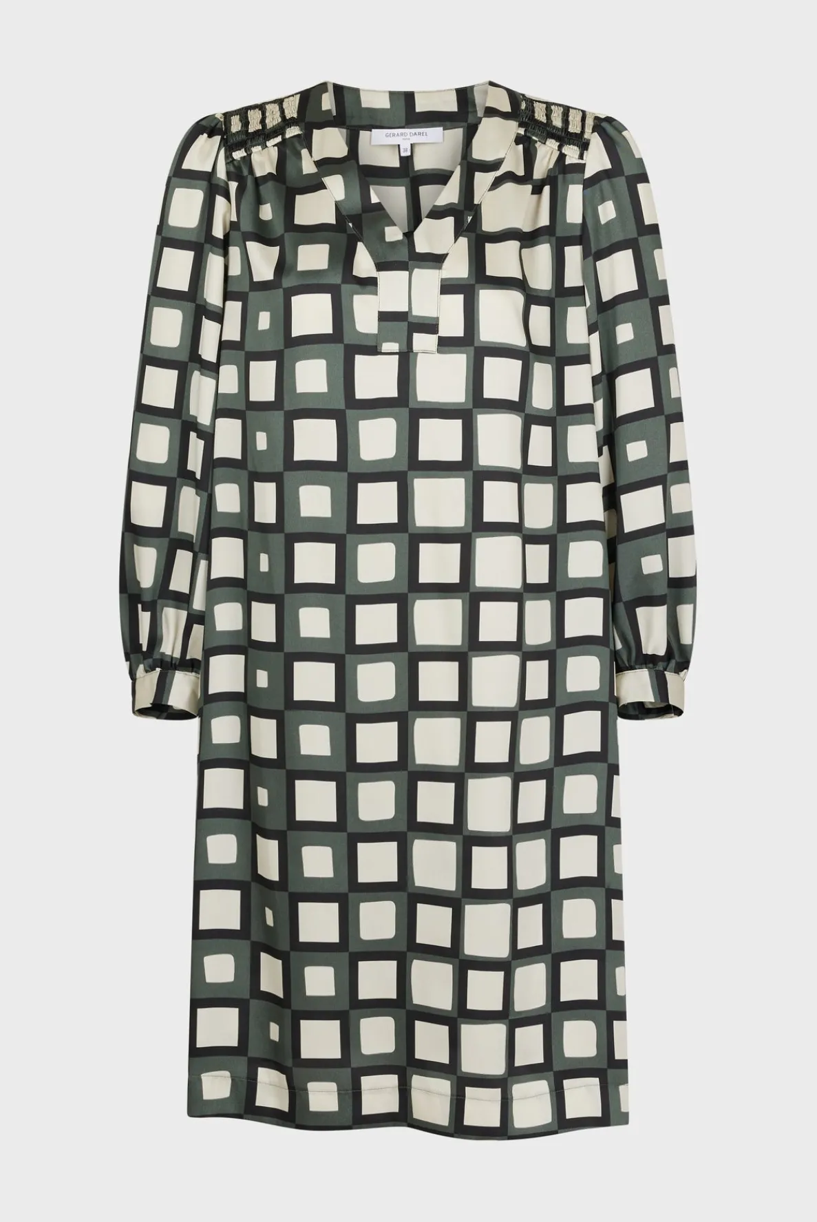 mini_dress_with_geometric_4.webp Best Sale Mini dress with geometric print - SASKIA Dresses