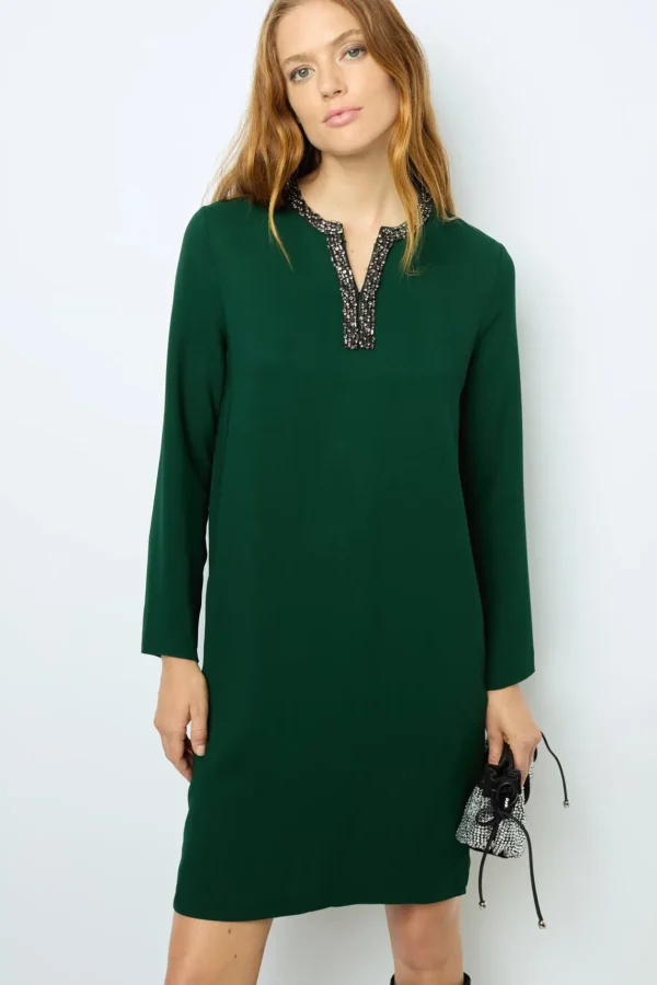 Fashion Mini dress with jewel collar - STERNA Dresses