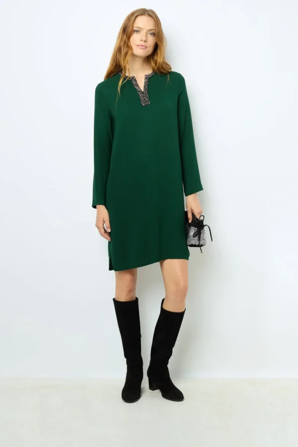 Fashion Mini dress with jewel collar - STERNA Dresses