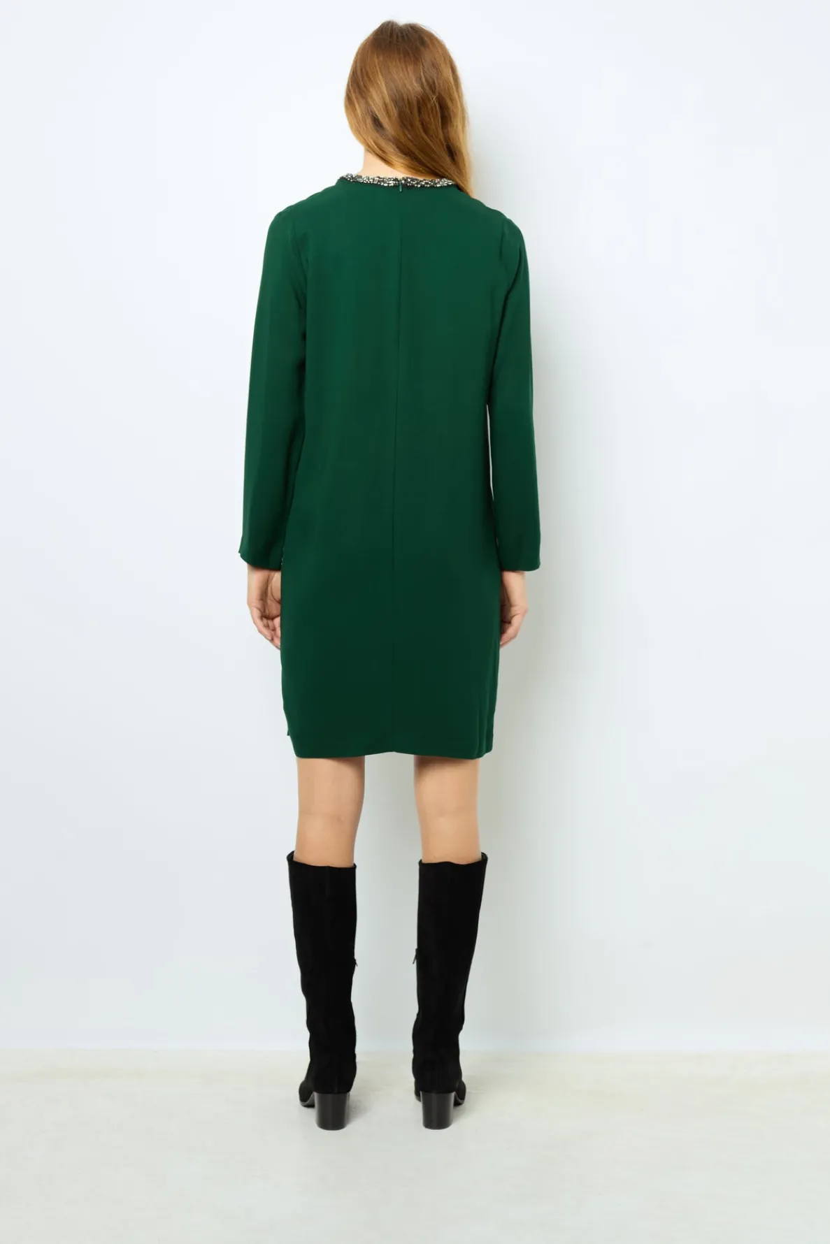mini_dress_with_jewel_col_3.webp Fashion Mini dress with jewel collar - STERNA Dresses