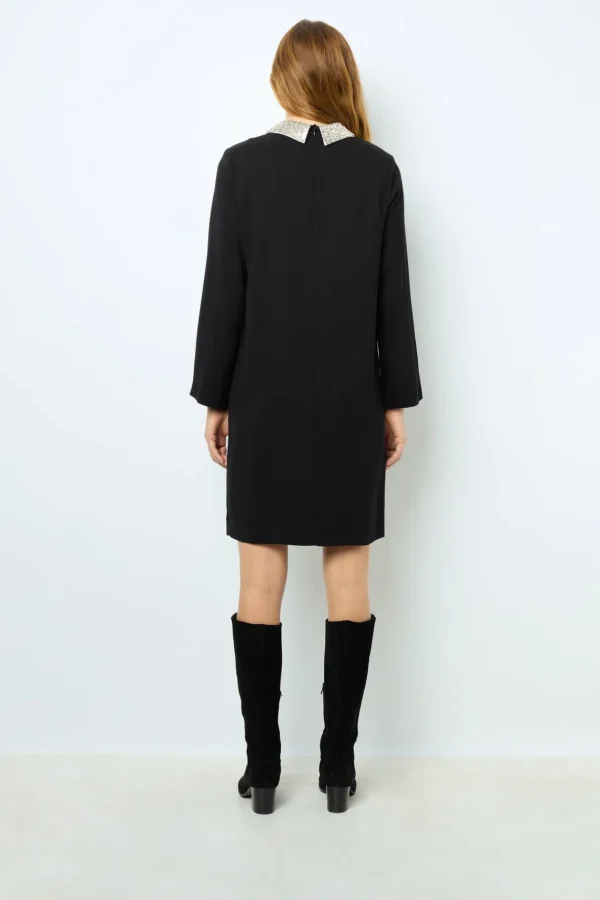 New Mini dress with jewel shirt collar - SYLVINE Dresses