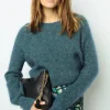 Discount Mohair round neck sweater- JOLINA Knitwear