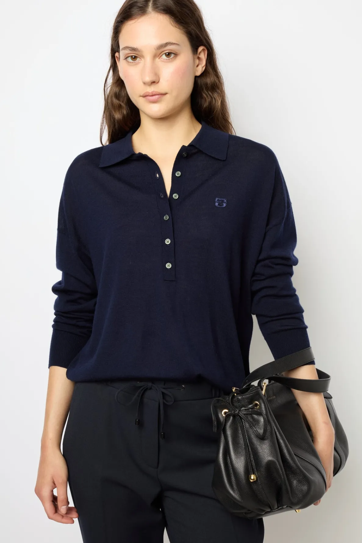 navy_blue_fine_wool_polo__0.webp Hot Navy blue fine wool polo shirt - JENNY Knitwear