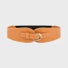 Online OLYMPE - Grainy leather belt with elastic back Belts