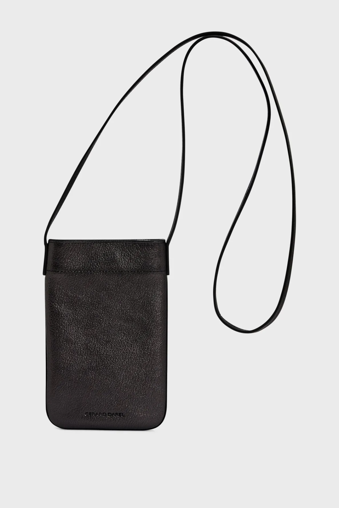 phoneholder_in_metallic_l_0-1.webp Best Phoneholder in metallic leather - LADYPHONE Shoulder Bags | Leather Goods