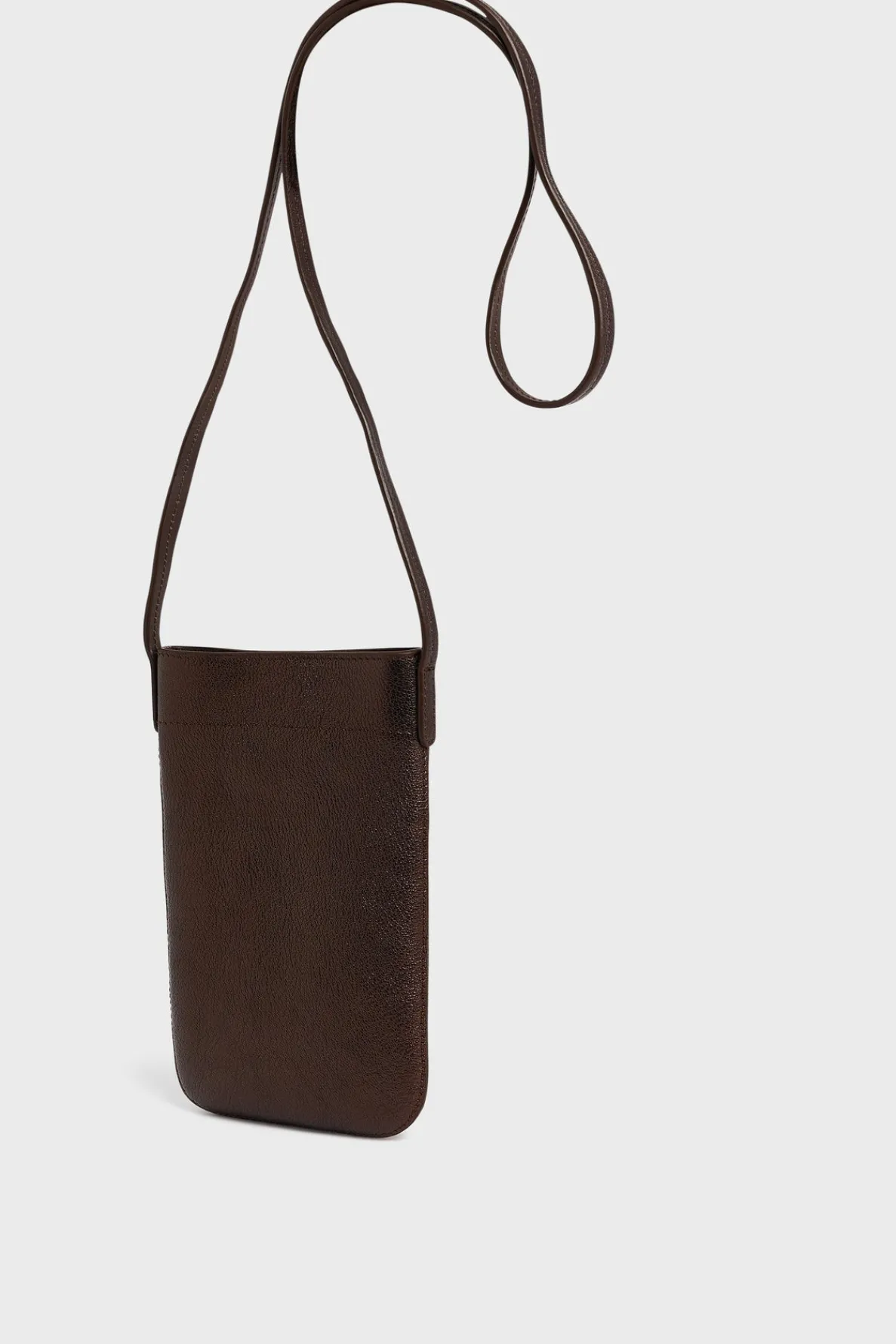 phoneholder_in_metallic_l_2.webp Online Phoneholder in metallic leather - LADYPHONE Shoulder Bags | Leather Goods