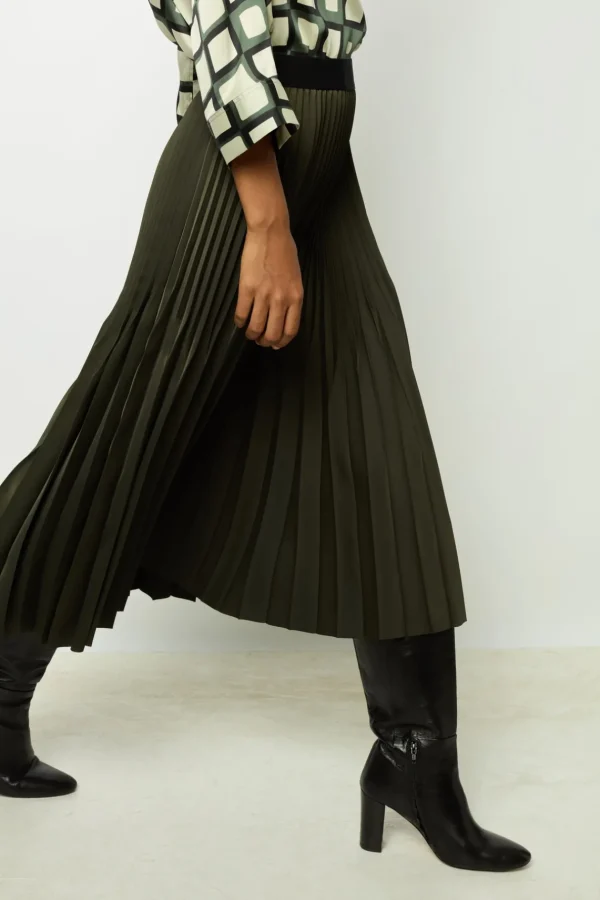 Hot Plain pleated midi skirt - CHARLENE Skirts