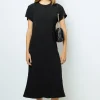 Clearance Plain waisted midi dress - SERGINA Dresses