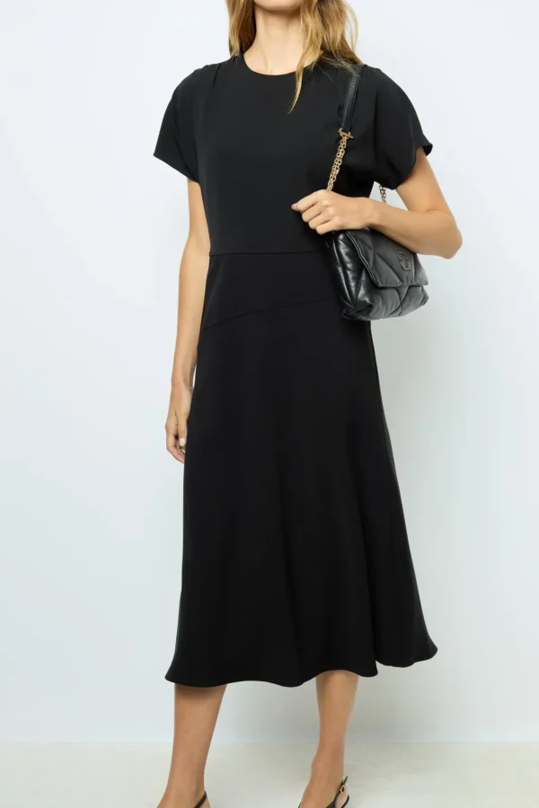 Clearance Plain waisted midi dress - SERGINA Dresses