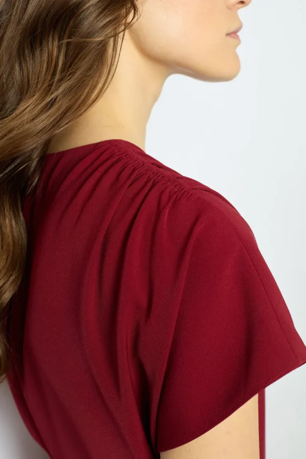 Best Plain waisted midi dress - SERGINA Dresses