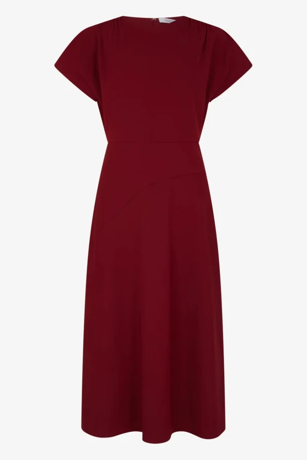 Best Plain waisted midi dress - SERGINA Dresses