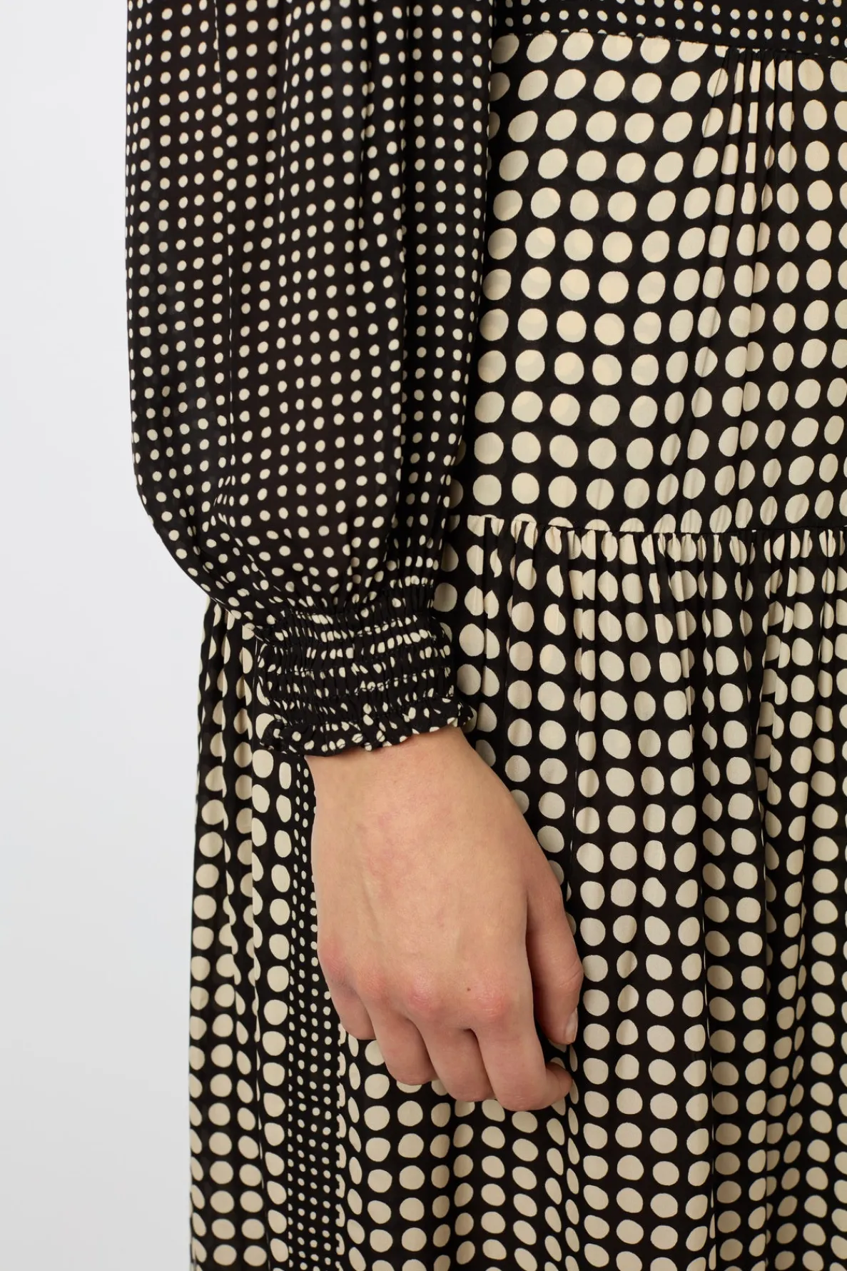 polka_dot_long_shirt_dres_2.webp Clearance Polka Dot Long Shirt Dress - SUNITA Dresses