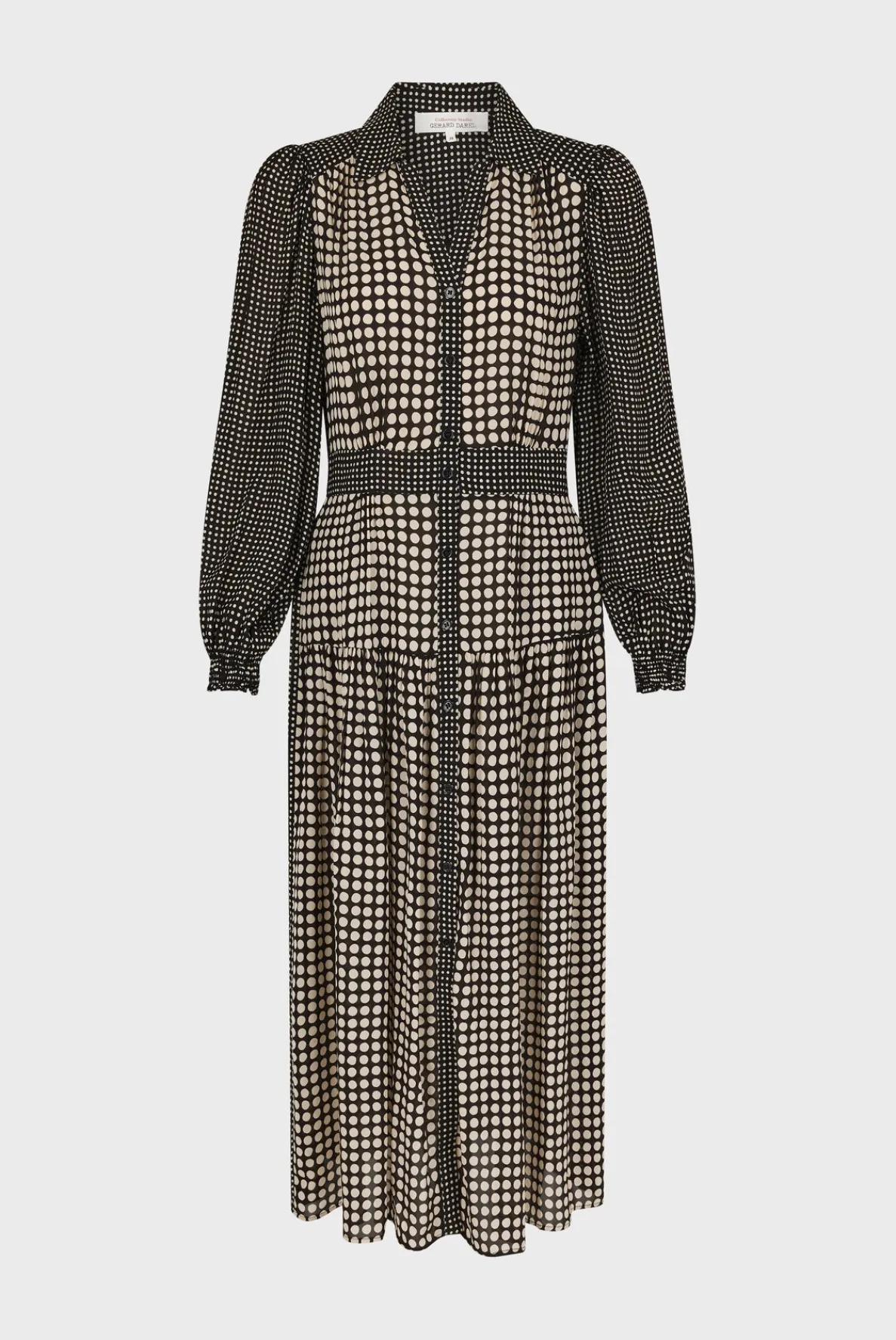 polka_dot_long_shirt_dres_4.webp Clearance Polka Dot Long Shirt Dress - SUNITA Dresses