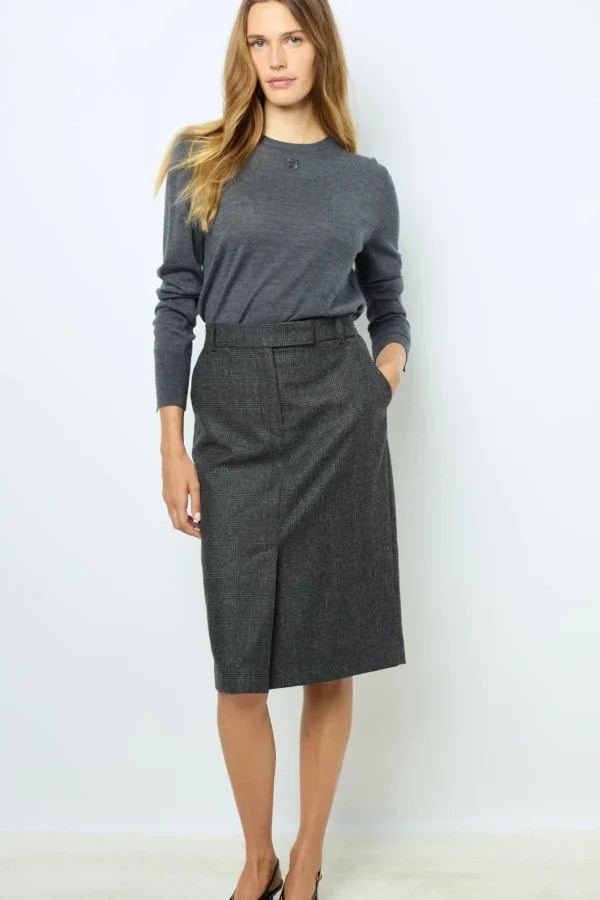 Cheap Prince of Wales straight skirt - CAHINA Skirts