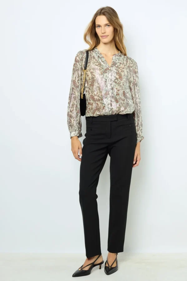 Outlet Print blouse with lurex - BASYLL Shirts & Blouses