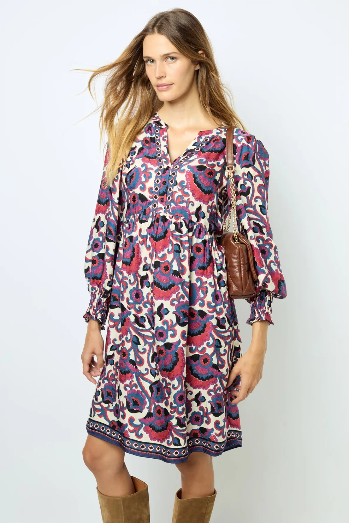 print_mini_dress__samia_0.webp Clearance Print mini dress - SAMIA Dresses