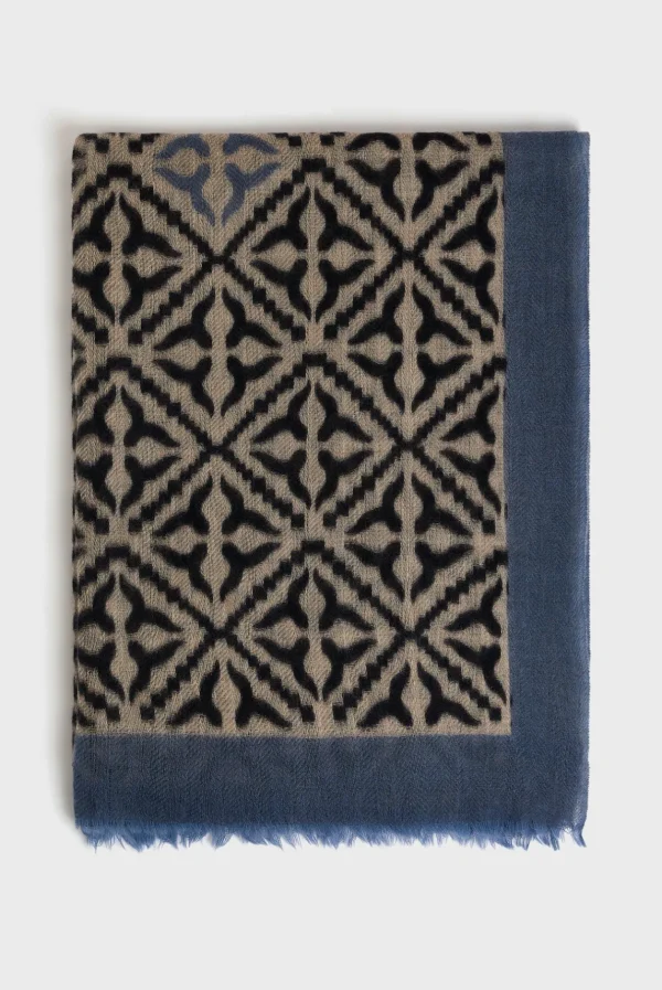 Sale Printed wool and cashmere scarf - DYLANE Scarves