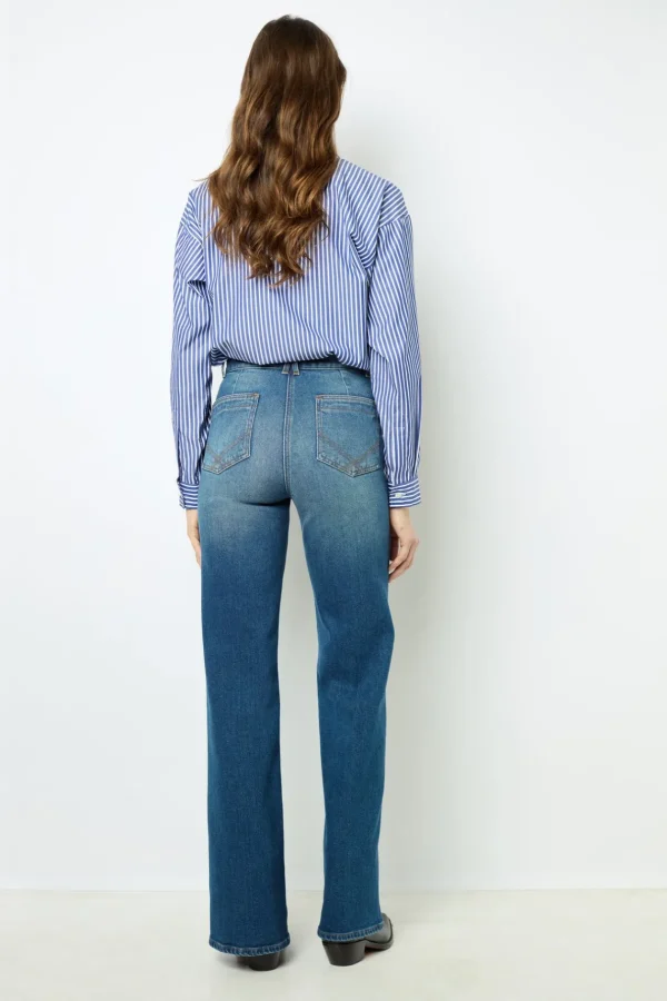 Outlet Raw denim flared jeans - ANNA Trousers | Suits & Outfits