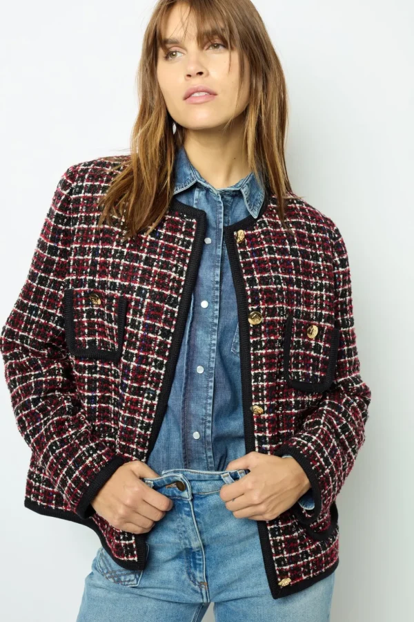 Best Red tweed jacket with braid - MAIWENN Jackets | Suits & Outfits