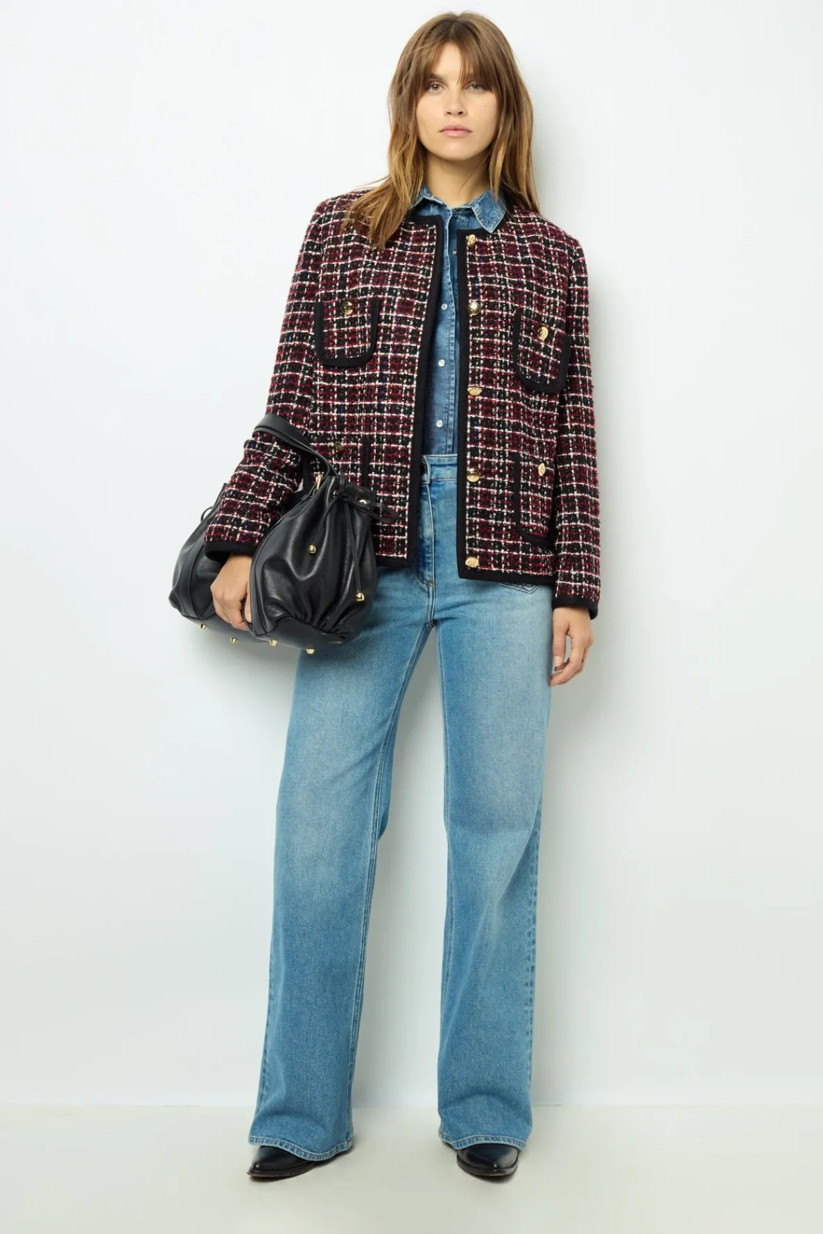 red_tweed_jacket_with_bra_2.webp Best Red tweed jacket with braid - MAIWENN Jackets | Suits & Outfits