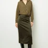 Sale Satin midi skirt - CORALINE Skirts