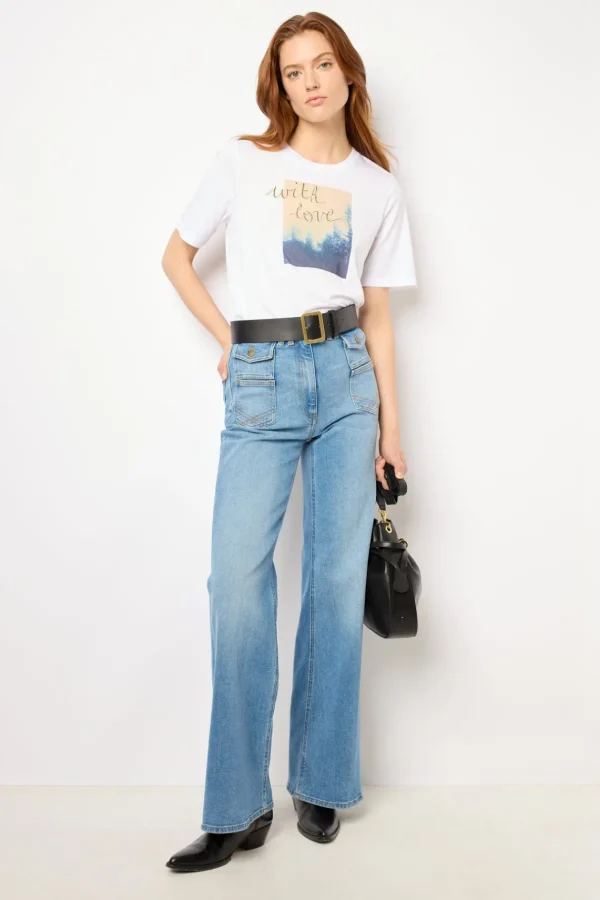 Shop Screen-printed T-shirt - AMBRE Tops & T-Shirts