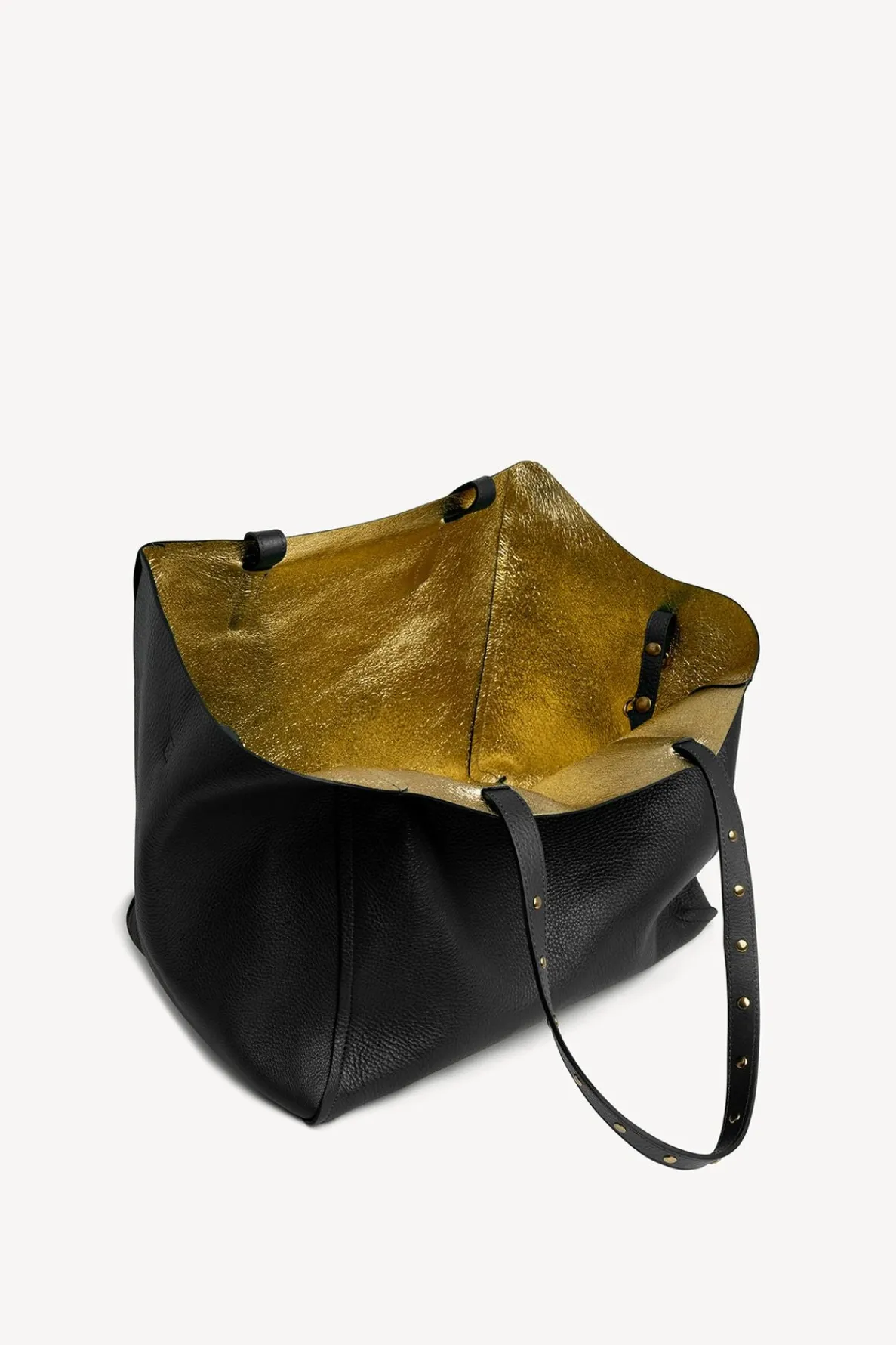 shopping_bag_in_grainy_le_3.webp Flash Sale Shopping bag in grainy leather metallic inside - SIMPLE 2 Handbag | Cabas & Tote Bags