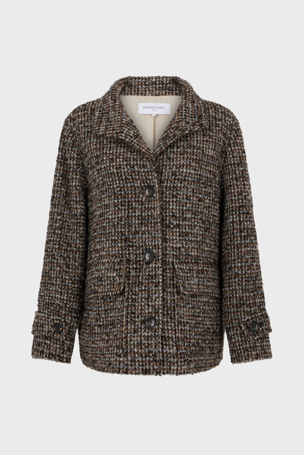 short_check_coat__leontin_4.webp Cheap Short check coat - LEONTINE Coats