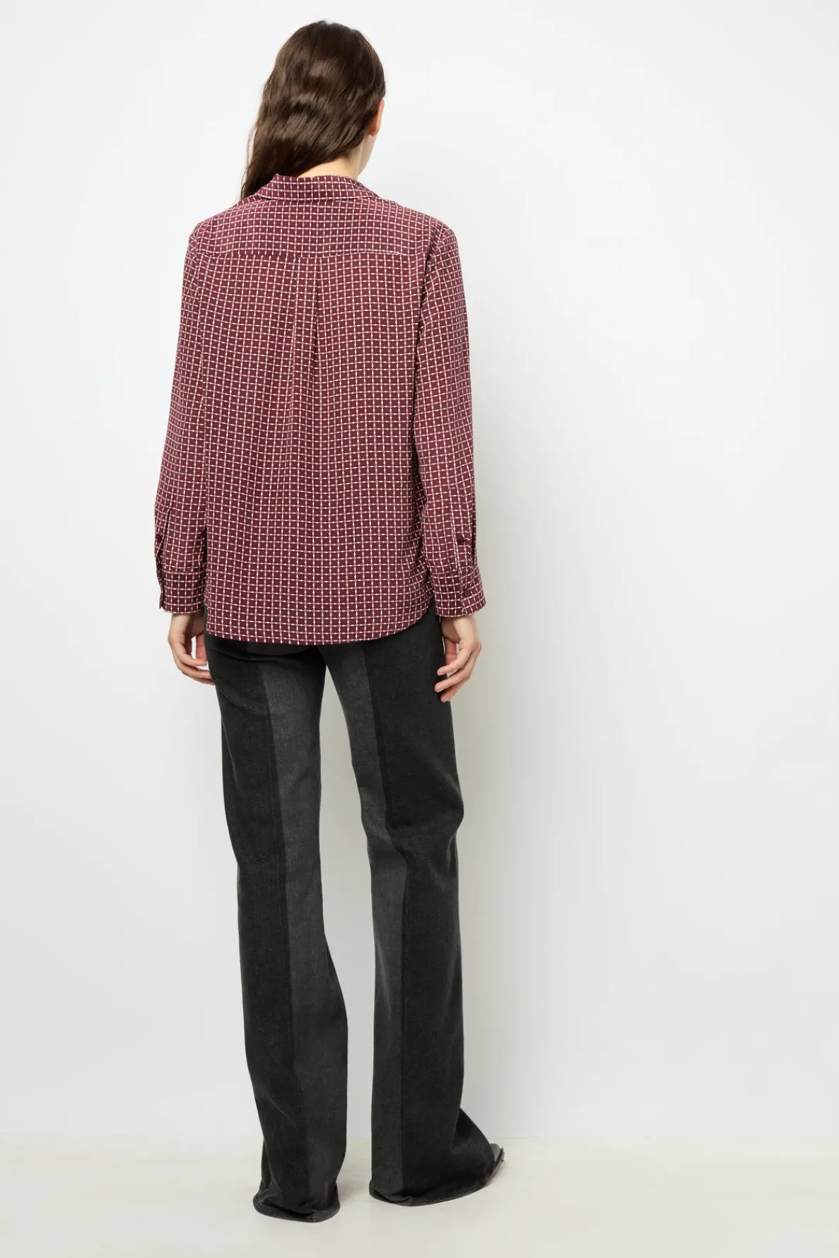 silk_printed_blouse__bern_3.webp Discount Silk printed blouse - BERNADETTE Shirts & Blouses