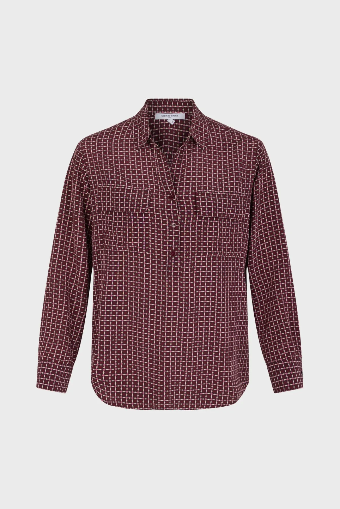 silk_printed_blouse__bern_4.webp Discount Silk printed blouse - BERNADETTE Shirts & Blouses