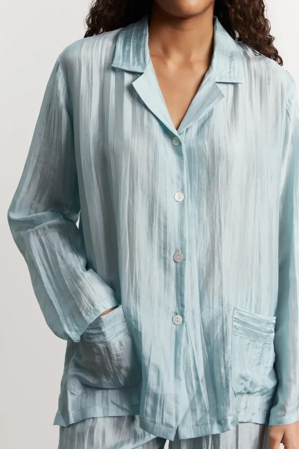 Outlet Silk pyjamas - sky blue Pyjamas & Kimonos