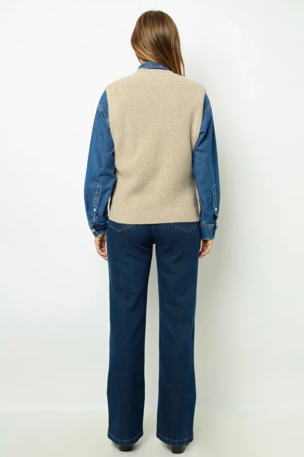 Hot Sleeveless ribbed sweater - JULIETTA Knitwear