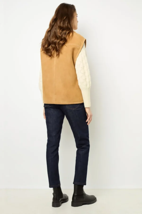 Best Sleeveless shearling jacket - LYDIA Leather & Pelts