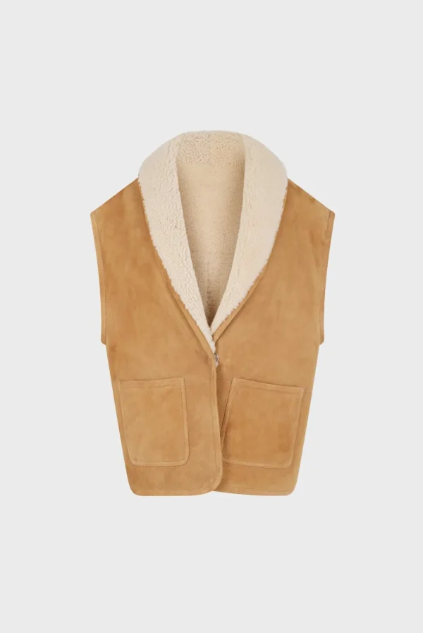 Best Sleeveless shearling jacket - LYDIA Leather & Pelts