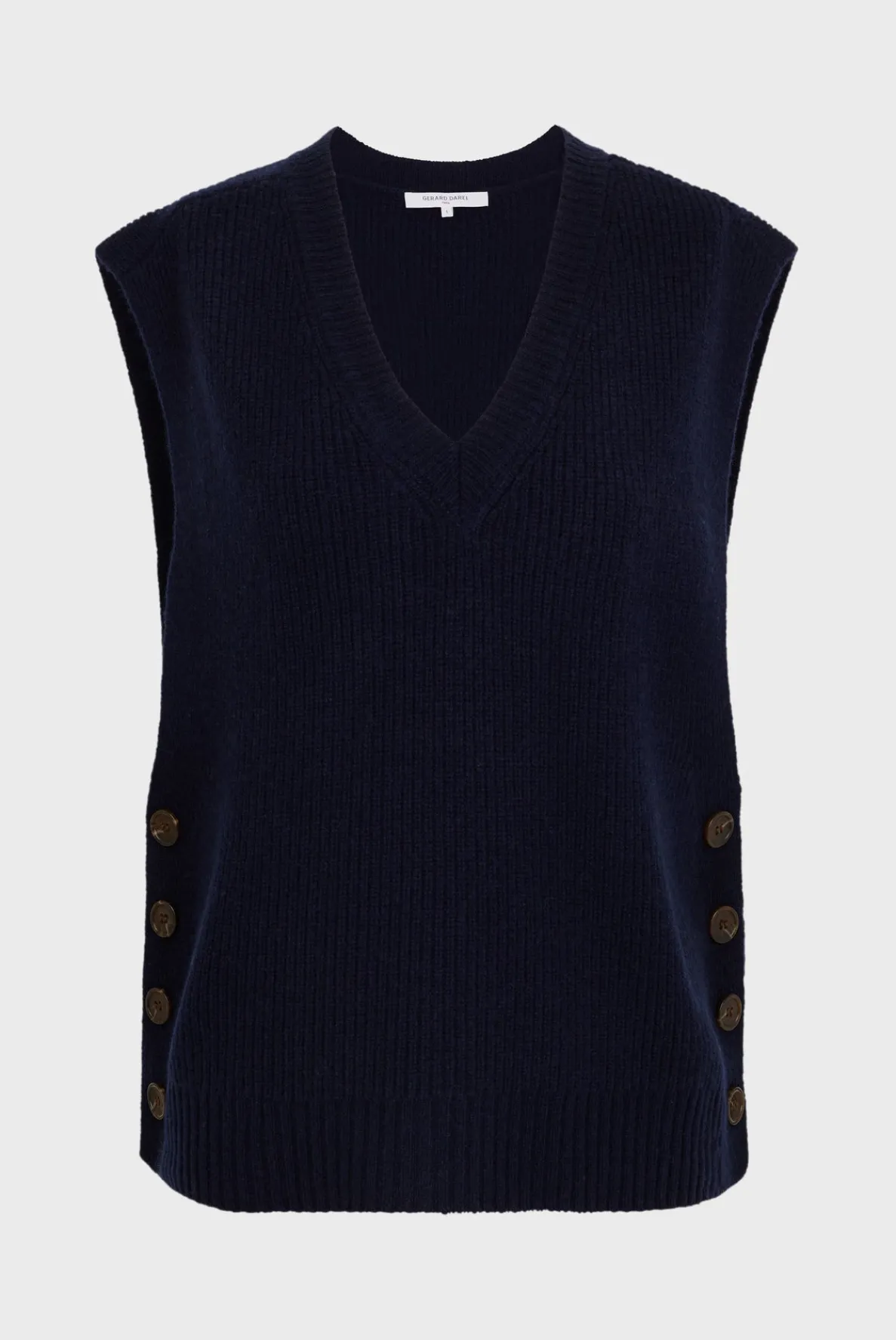 sleeveless_wool_ribbed_vn_4.webp Fashion Sleeveless wool ribbed V-neck sweater - LUCCIA Knitwear