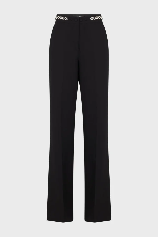Cheap Soft wide-leg pants with rhinestone - NUALA Trousers