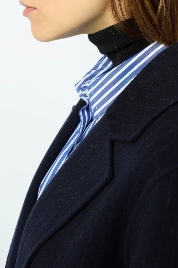 Fashion Straight cut coats with fine stripes - LASSIA Coats