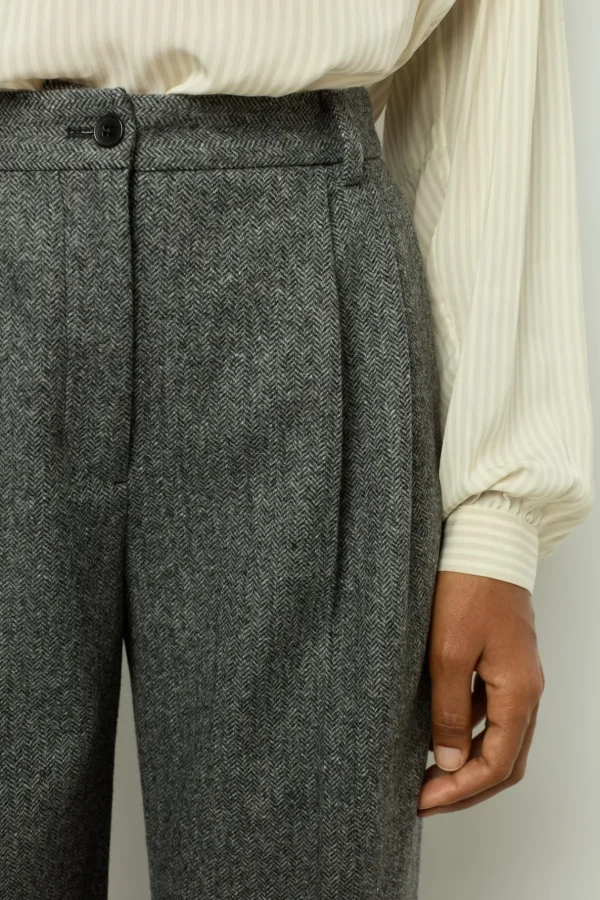 Online Straight cut herringbone pants - NADYGE Trousers | Suits & Outfits