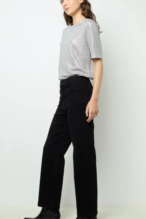 Online Straight-leg, wide black jeans - NEVAE Trousers