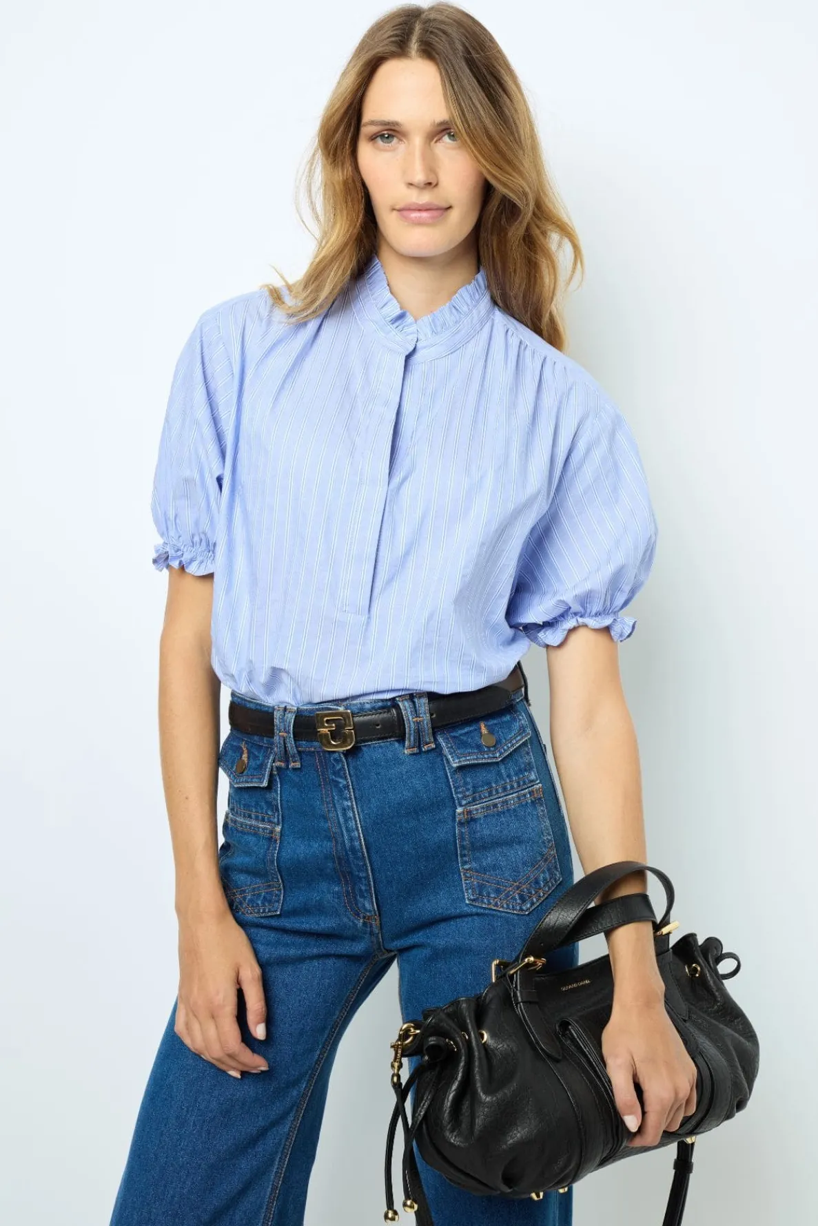 striped_popelin_blouse__b_0-1.webp Online Striped popelin blouse - BERTINIA Shirts & Blouses