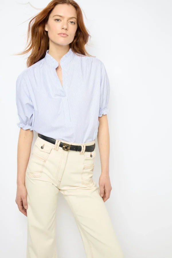 Best Striped popelin blouse - BAO Shirts & Blouses
