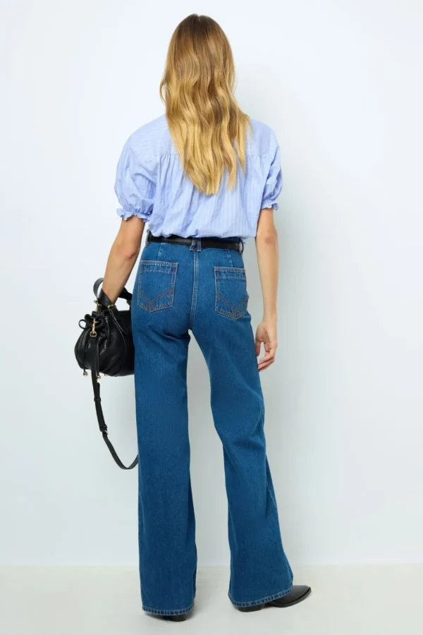 Online Striped popelin blouse - BERTINIA Shirts & Blouses