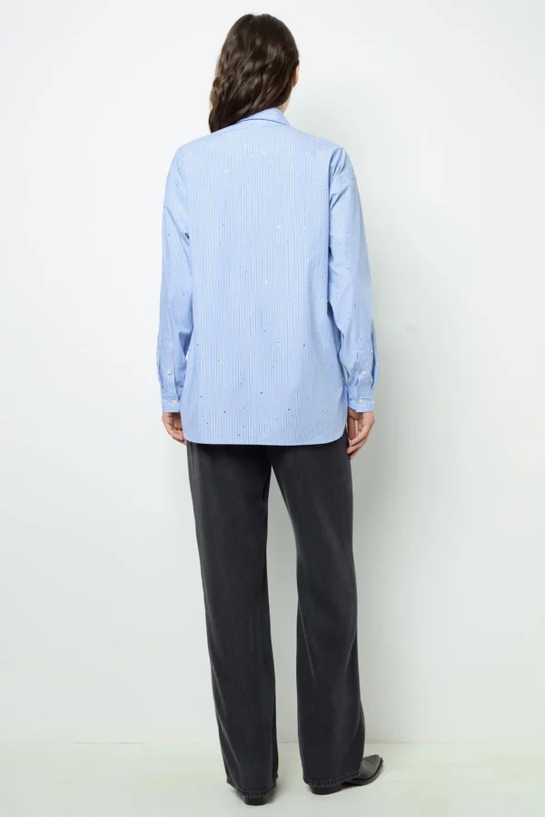 Flash Sale Striped rhinestone shirt - BALLIE Shirts & Blouses