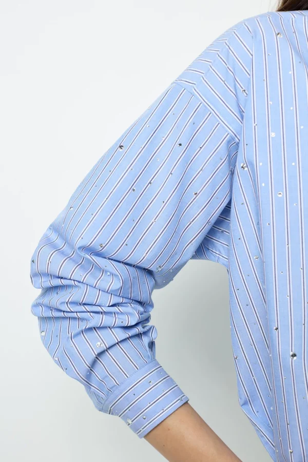 Flash Sale Striped rhinestone shirt - BALLIE Shirts & Blouses