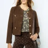 New Suede collarless jacket - BELINA Leather & Pelts