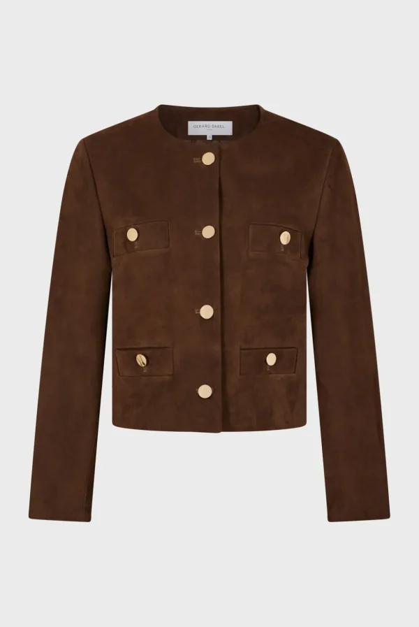 New Suede collarless jacket - BELINA Leather & Pelts