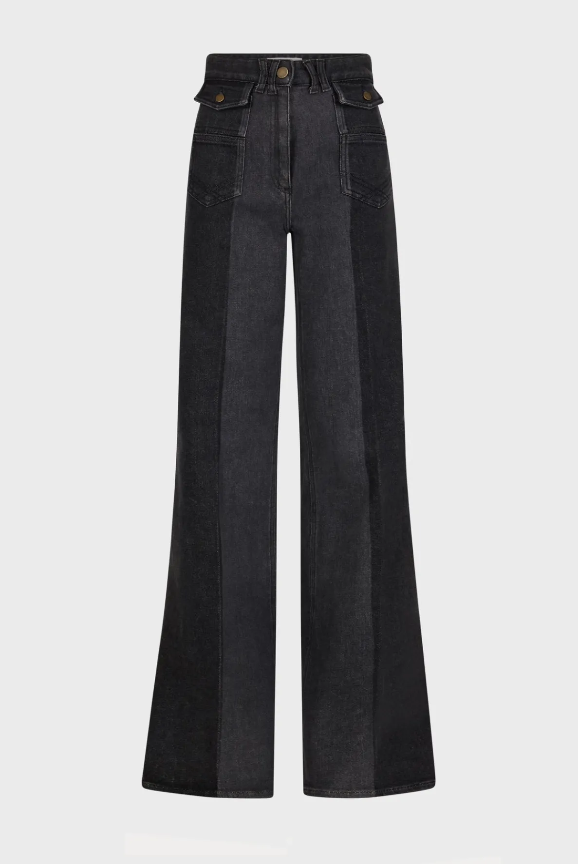twotone_flared_jeans__ann_4.webp Cheap Two-tone flared jeans - ANNA Trousers
