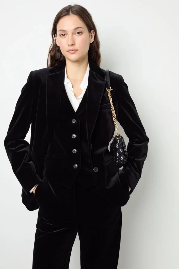 Fashion Velvet straight blazer - MAEVA Jackets | Suits & Outfits
