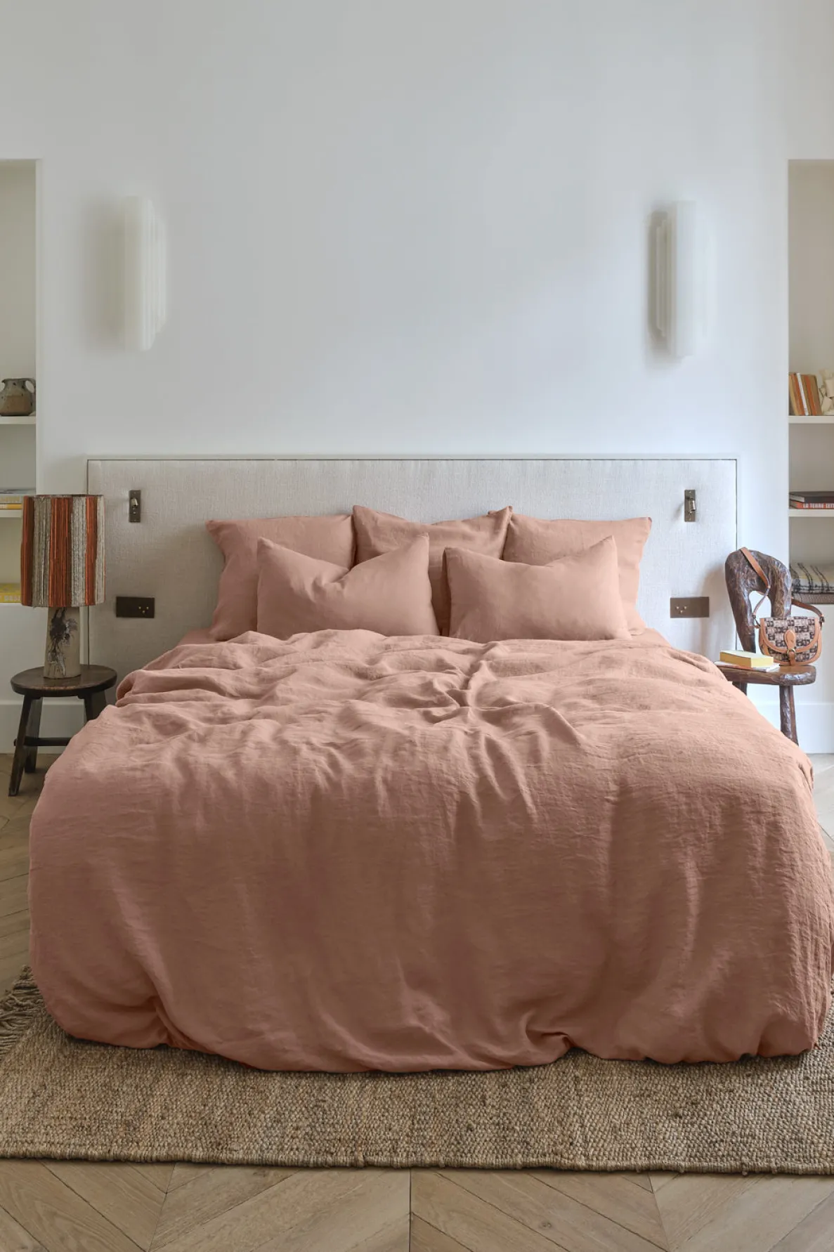 washed_linen_duvet_cover__0-3.webp Discount Washed linen duvet cover - antique rose Duvet Covers