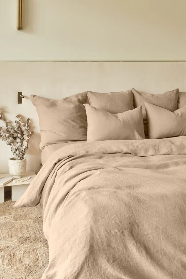 Fashion Washed linen pillowcase - light brown Pillow Cases